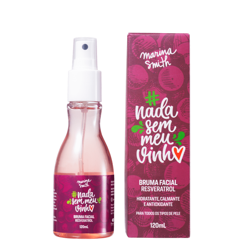 Marina Smith #NadaSemMeuVinho Resveratrol - Bruma Hidratante Facial 120ml