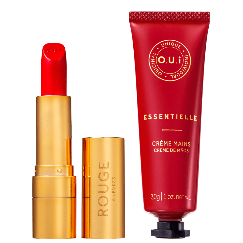Kit O.U.i Rouge Luxe Essentielle - Batom 3,5g + Creme de Mãos 30g