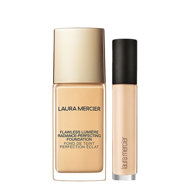 KIT com Flawless Lumière Radiance-Perfecting Foundation Creme 1N1 e Flawless Fusion Ultra-Longwear Concealer 1N
