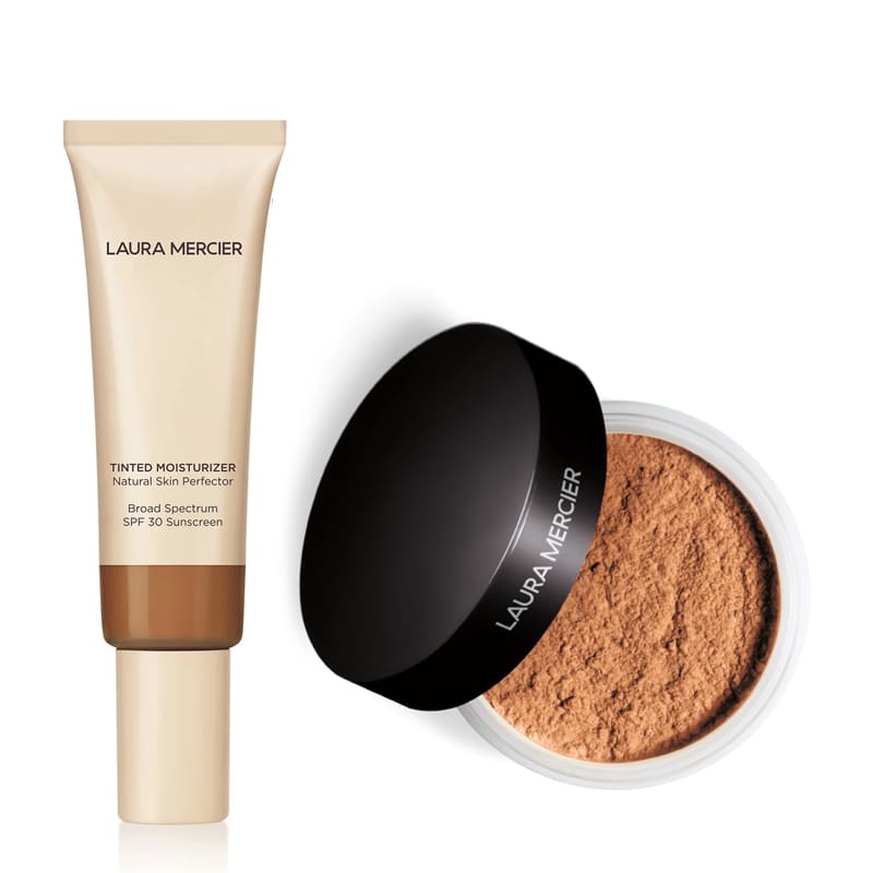 KIT com Tinted Moisturizer Natural Skin Perfector SPF30 Walnut 5N1 e Translucent Loose Setting Powder Medium Deep