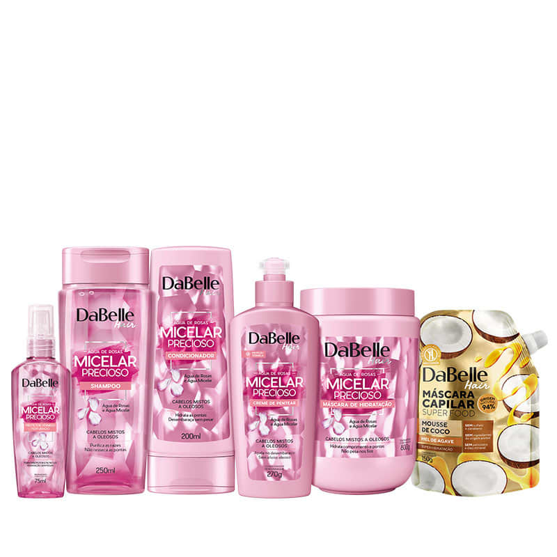 Kit DaBelle Micelar Precioso Full + Super Hidratação de Super Food (6 Produtos)
