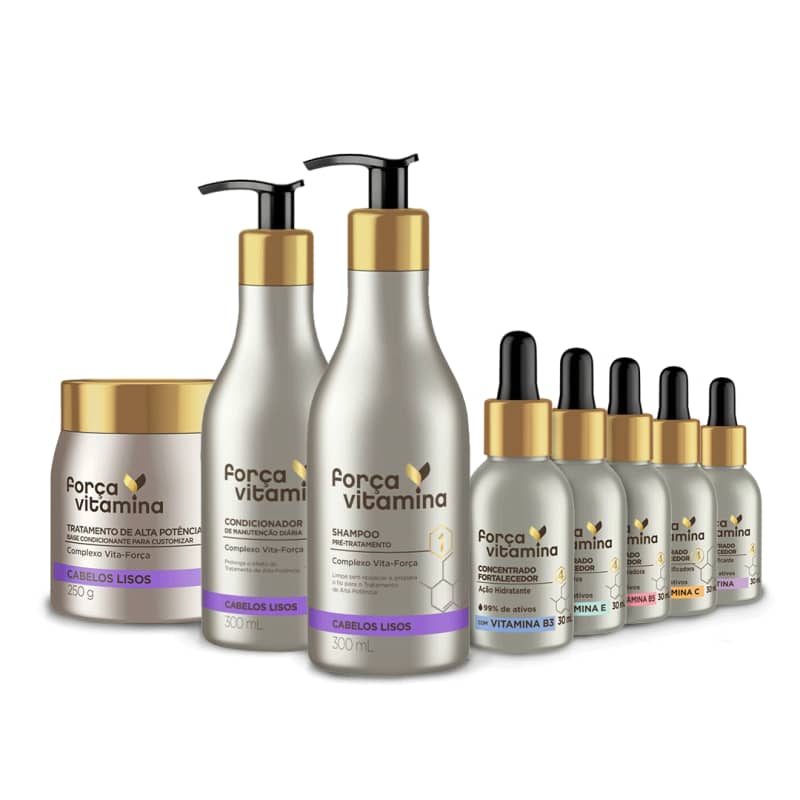 Kit Tratamento Completo Força Vitamina - Lisos