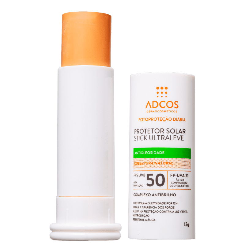 Adcos Fotoproteção Diária Stick Ultraleve FPS 50 Nude - Protetor Solar Facial 12g Menor preço em Adcos Fotoproteção Diária Stick Ultraleve FPS 50 Nude - Protetor Solar Facial 12g