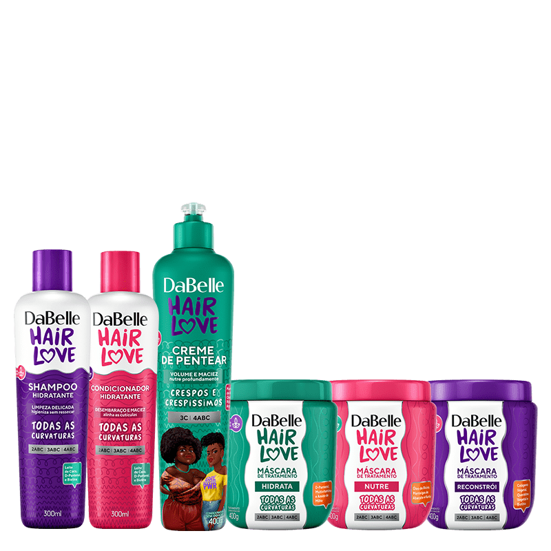 Kit DaBelle Hair Love Cronograma + Crespos e Crespíssimos
