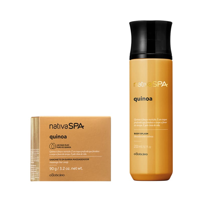 Combo Nativa Spa Quinoa: Sabonete Em Barra + Body Splash