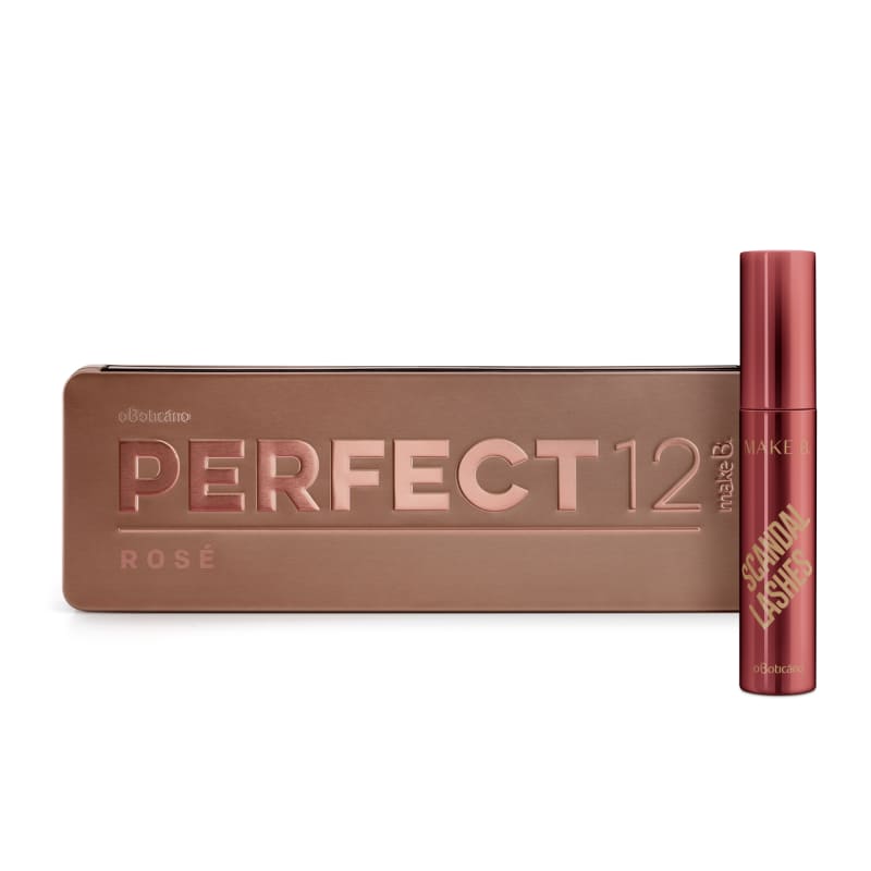 Combo Make B. Palette de Maquiagem Perfect Rosé + Máscara de Cílios Scandallashes