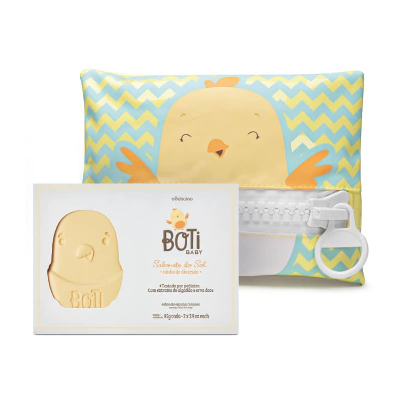 Combo Boti Baby: Sabonete em Barra Sol (2 unidades de 85g) + Necessaire