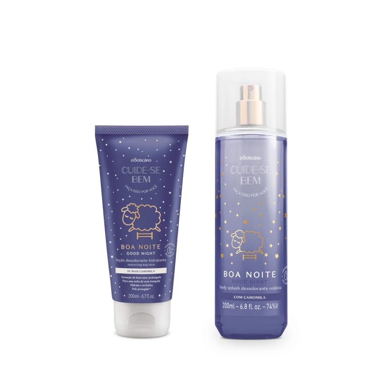 Combo Cuide-se Bem Boa Noite: Body Splash 200ml + Loção Desodorante Hidratante 200ml