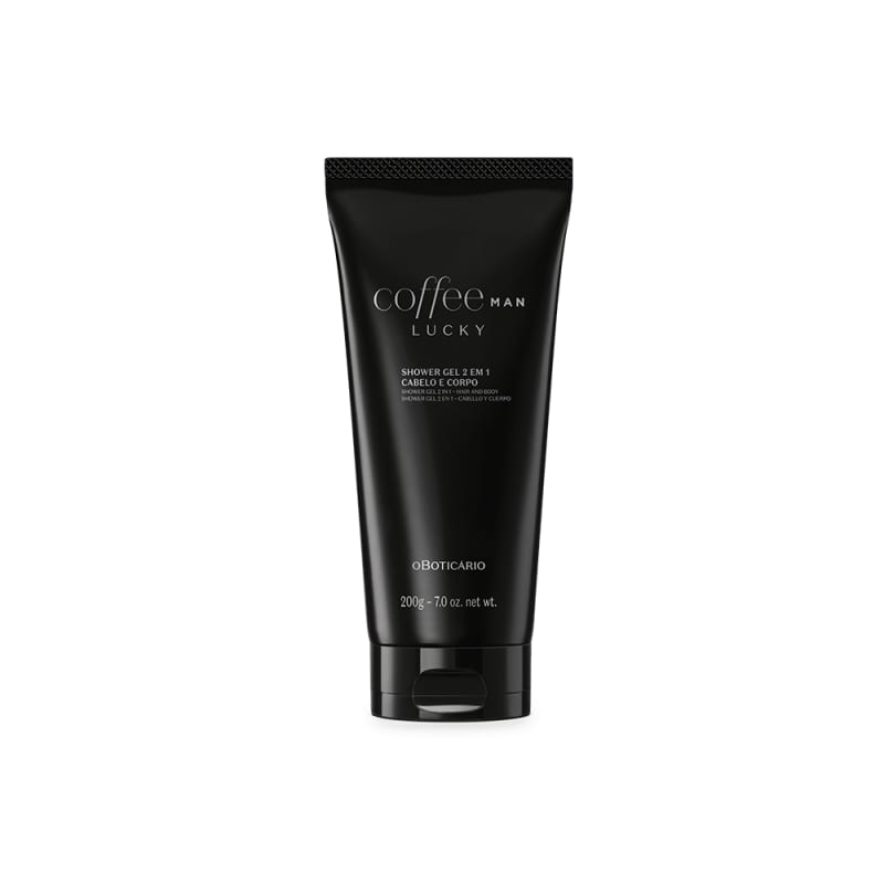 Combo Coffee Man Lucky: Desodorante Colônia 100ml + Desodorante Antitranspirante 75g + Shower Gel 2 em 1 200g