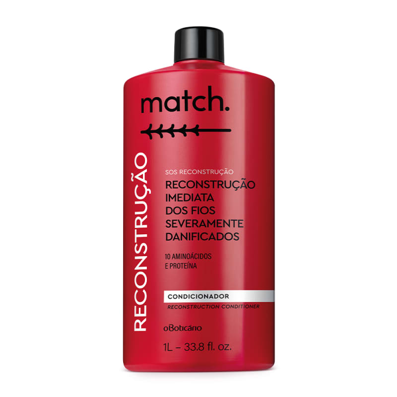 Combo Match SOS Reconstrução: Shampoo 1L + Condicionador 1L