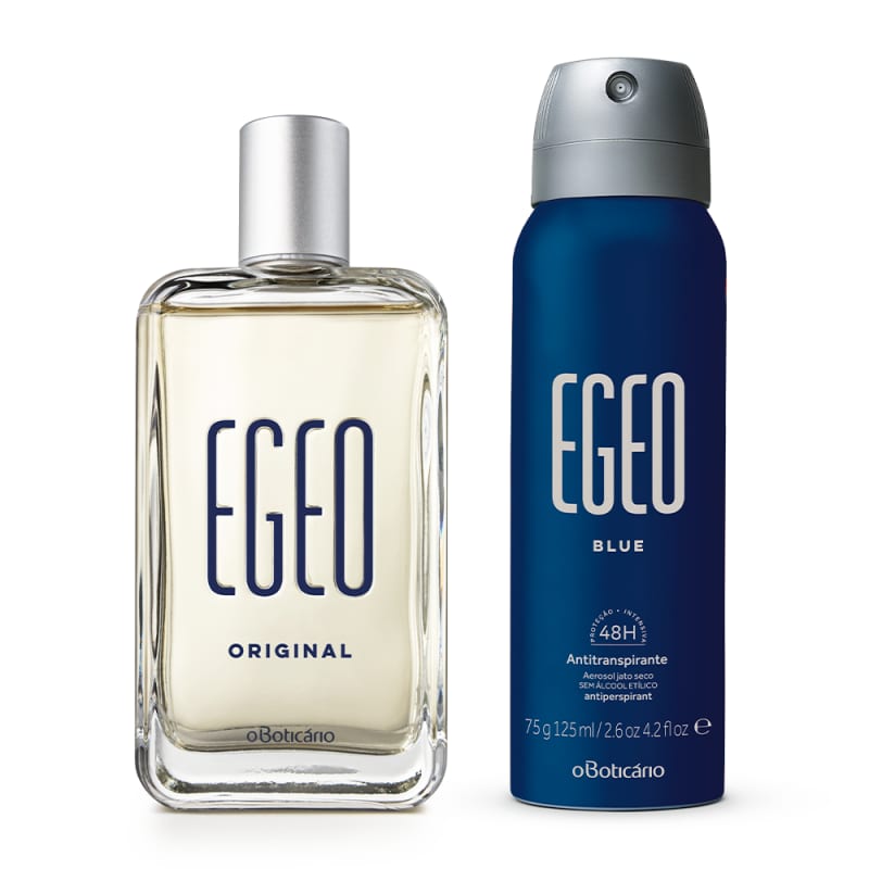 Combo Presente Dia dos Pais: Egeo Desodorante Colônia 90ml + Antitranspirante Egeo Blue 125ml