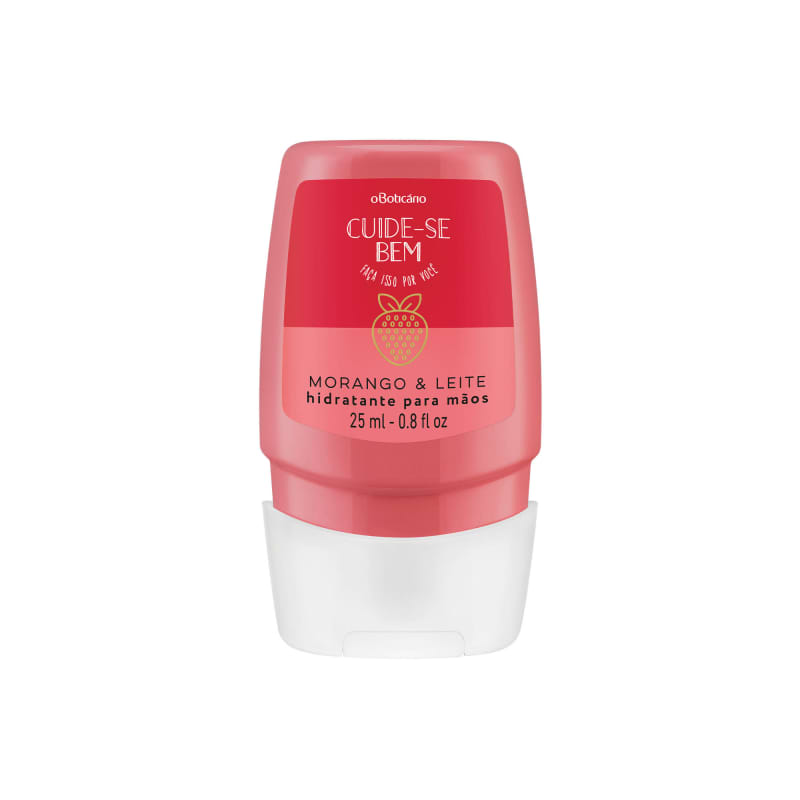 Creme Hidratante Desodorante para Mãos Cuide-se Bem Morango e Leite