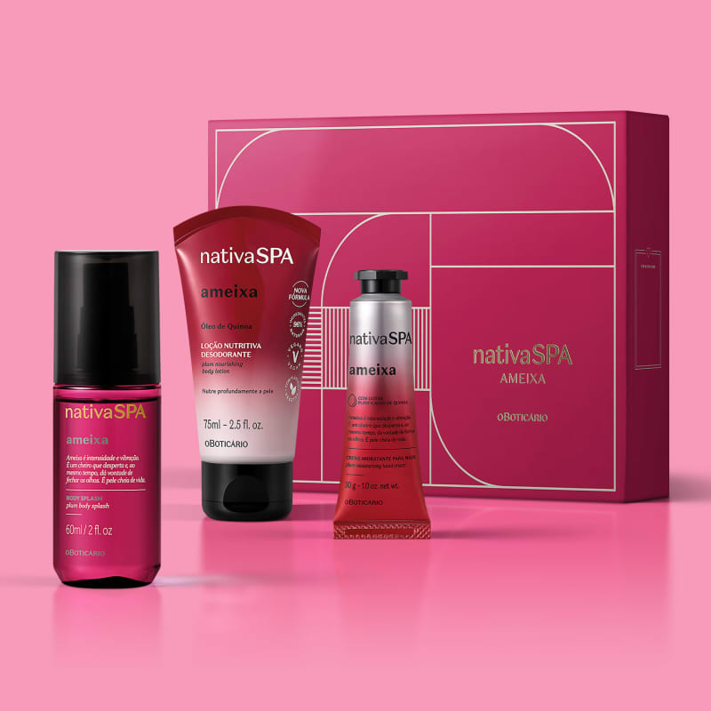 Kit o Boticário Nativa SPA Ameixa Mini Beleza na 