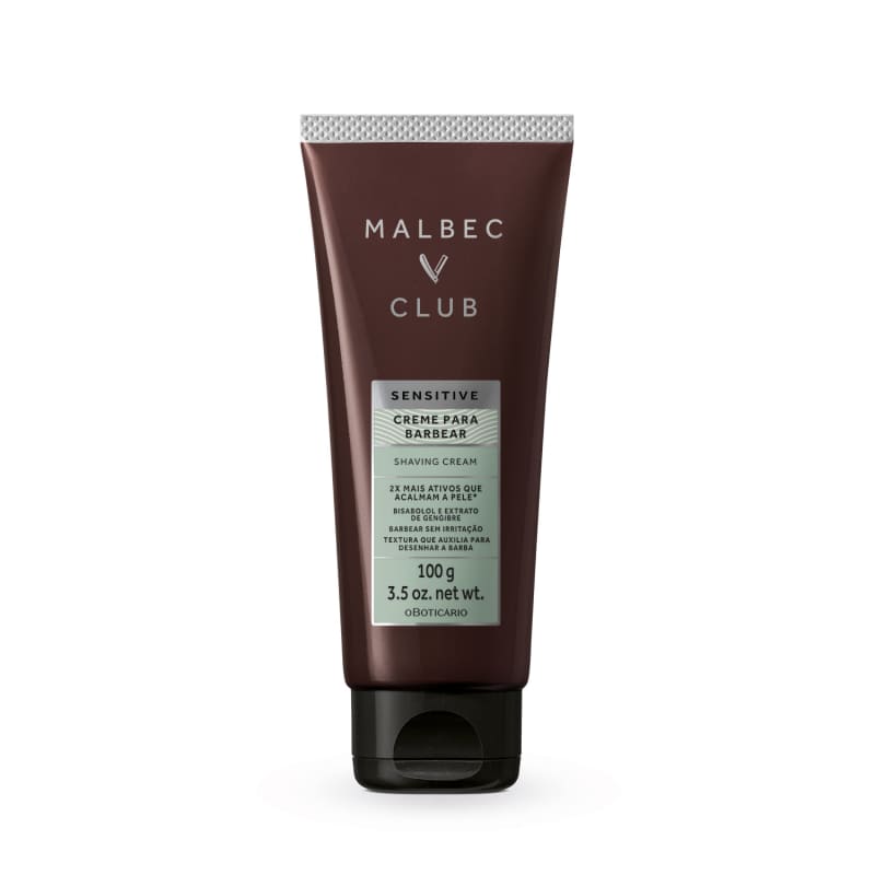 Creme para Barbear Malbec Club Sensitive 100g