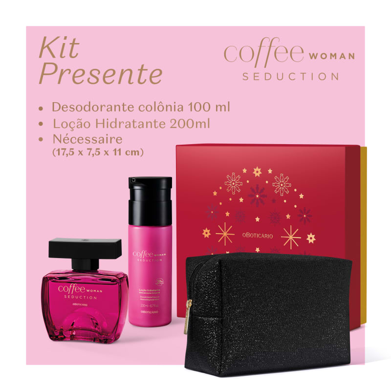 Kit Presente Natal Coffee Woman Seduction (3 itens) O Boticário
