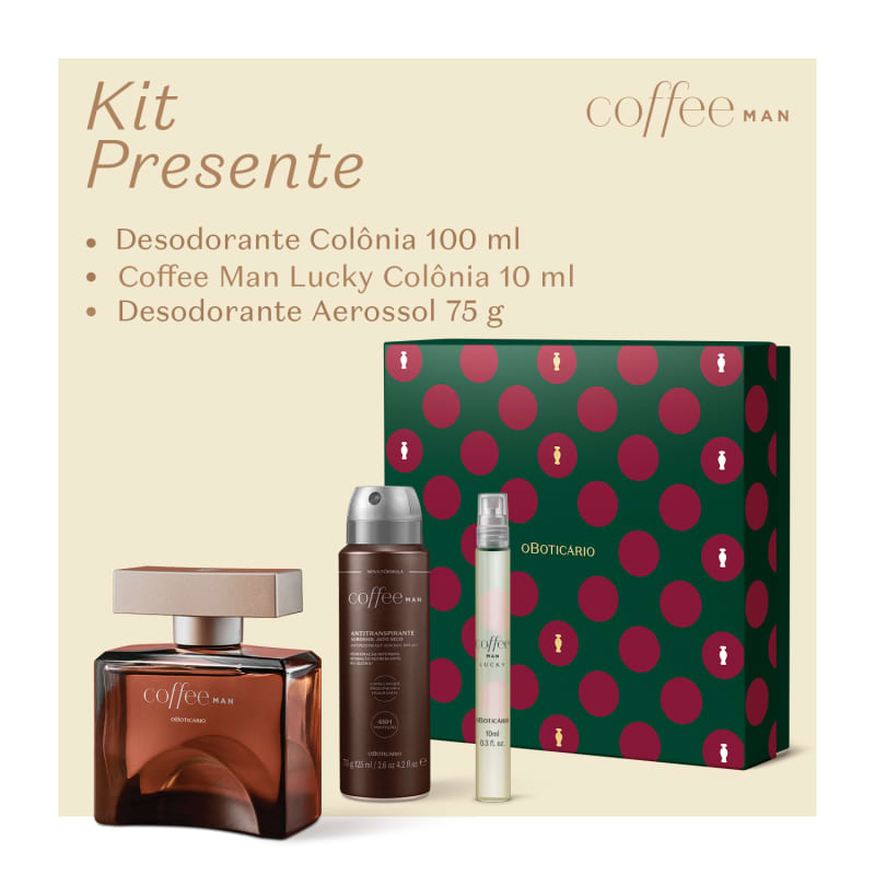 Kit Coffee Woman Lucky Boticário - Colônia E Desodorante