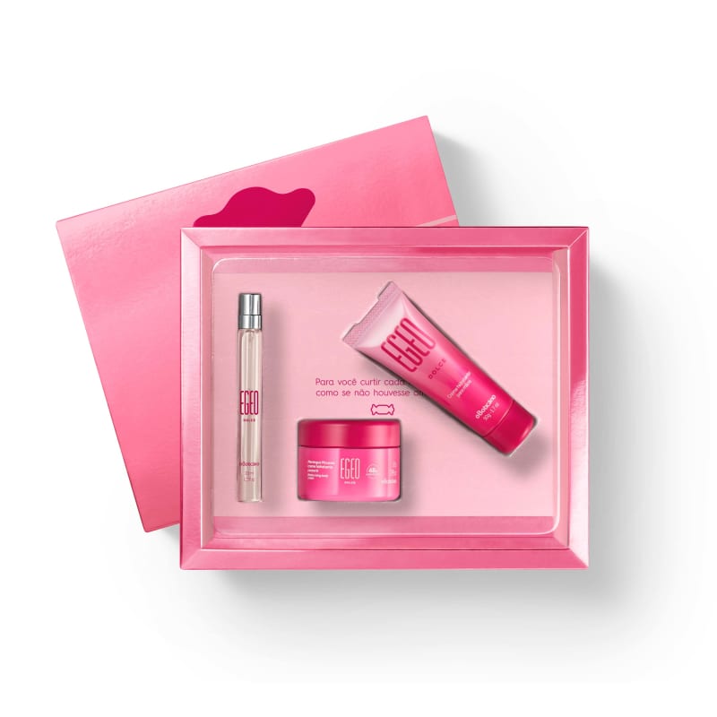 Kit Presente Egeo Dolce: Desodorante Colônia 10ml + Merengue Hidratante Desodorante 85g+ Creme para as Mãos 50g