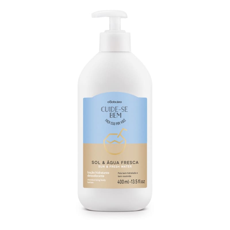 Loção Desodorante Hidratante Corporal Cuide Se Bem Sol e Água Fresca, 400ml