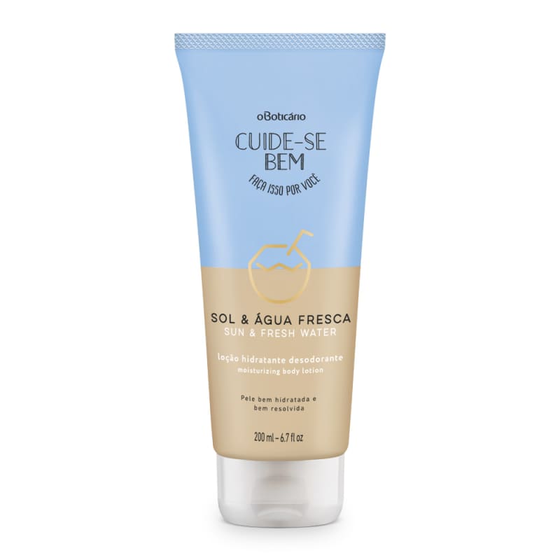 Loção Desodorante Hidratante Corporal Cuide-Se Bem Sol e Água Fresca, 200ml