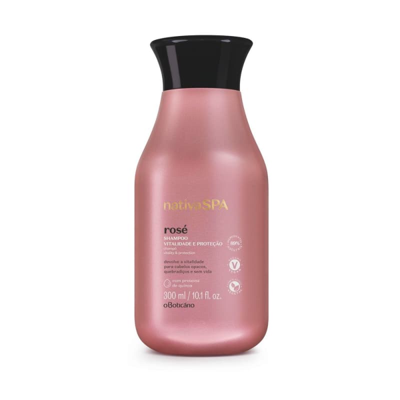 Shampoo Vitalidade E Proteção Nativa Spa Rosé 300ml