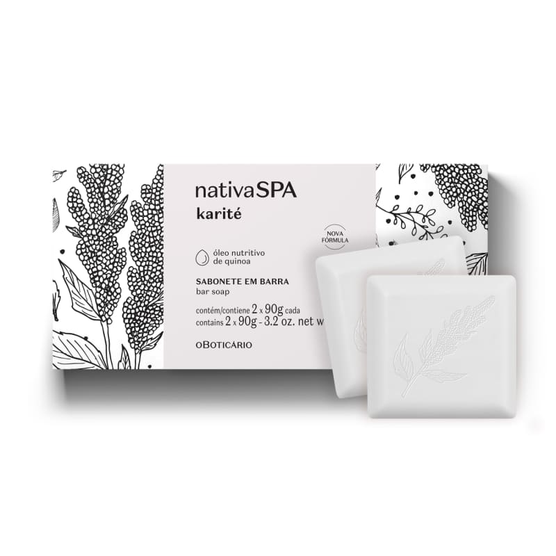 Sabonete em Barra Nativa SPA Karité 2 unidades de 90g