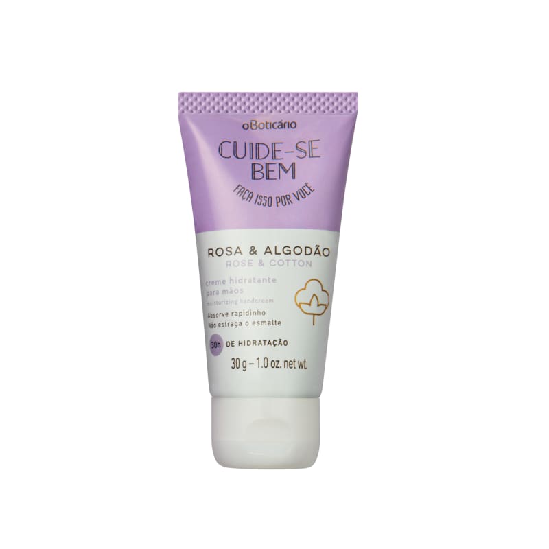 Kit Presente Cuide-se Bem para Mãos: Leite & Mel 30ml + Rosa & Algodão 30ml