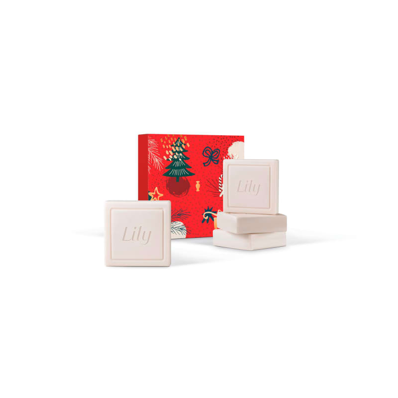 Kit Presente Lily: Sabonetes em Barra Perfumados (4 unidades de 90g cada)