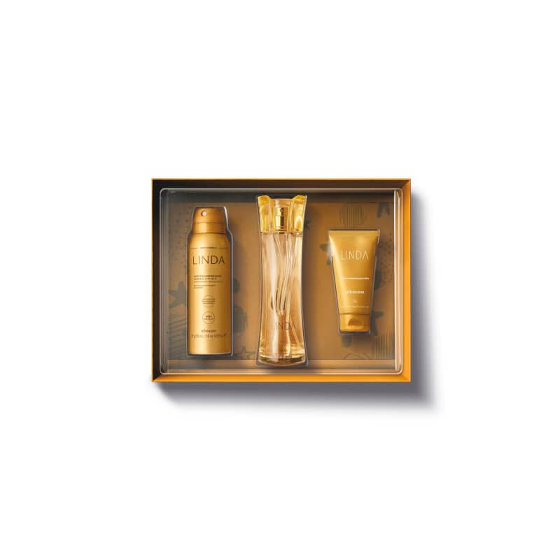 Kit Presente Linda: Desodorante Colônia 100ml + Antitranspirante Desodorante Aerossol 75g + Creme Desodorante Hidratante para as Mãos 50g