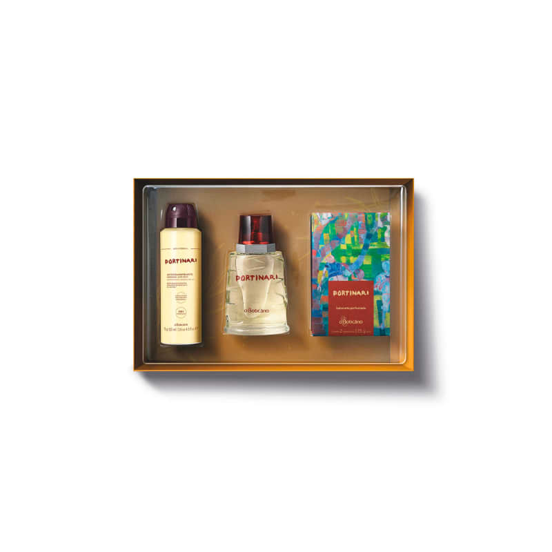 Kit Presente Portinari: Desodorante Colônia 100ml + Antitranspirante Desodorante Aerossol 75g + 2 Sabonetes Perfumados 125g cada