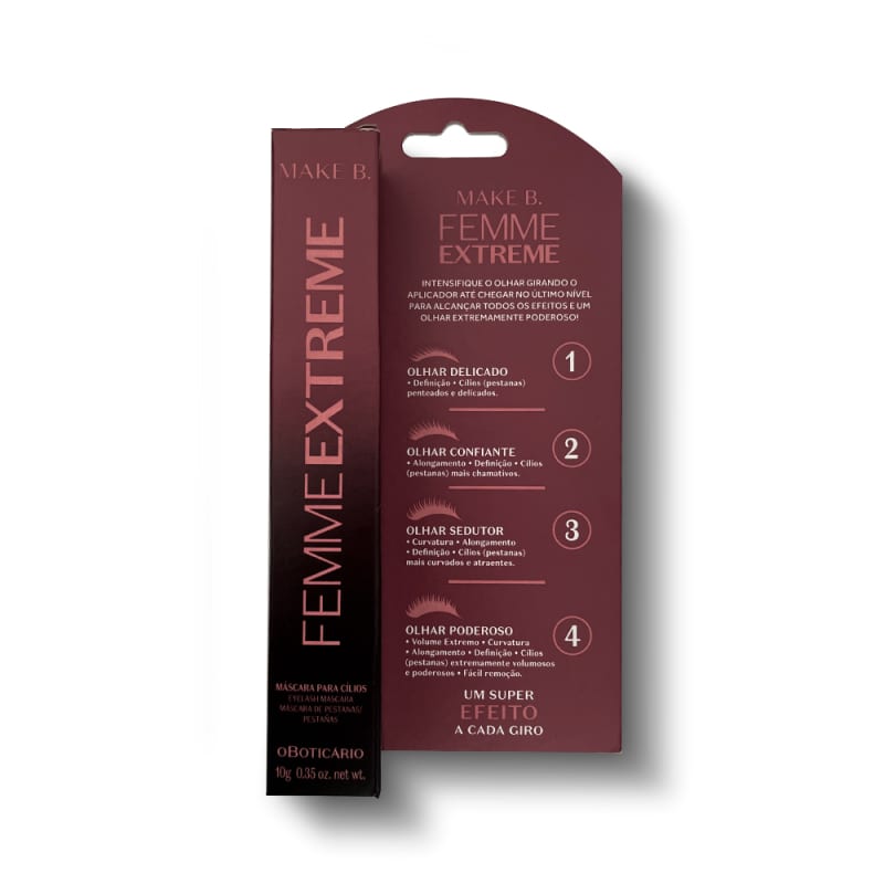 Máscara de Cílios Make B. Femme Extreme 10ml