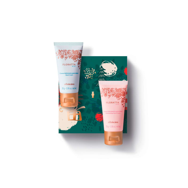 Kit Presente Floratta Mãos: Creme Hidratante para as Mãos Blue 30g + Creme Hidratante para as Mãos Rose 30g