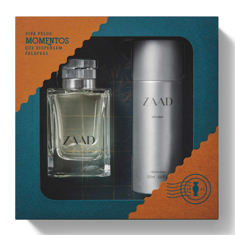 Kit Presente Zaad: Eau de Parfum 95ml + Body Splash 200ml