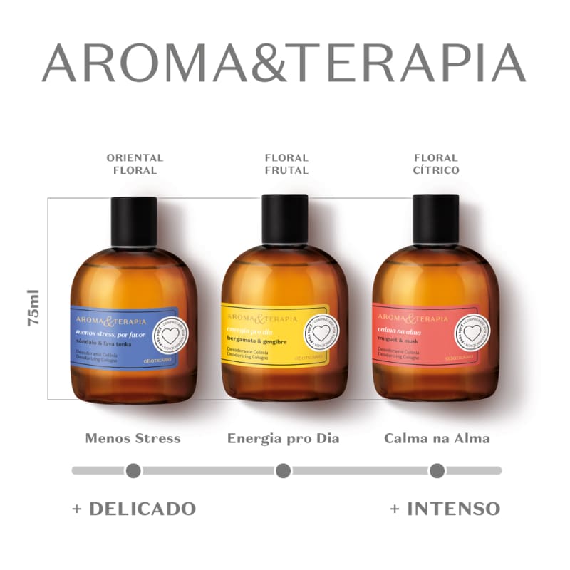Aroma & Terapia Menos Stress, Por Favor Desodorante Colônia 75ml