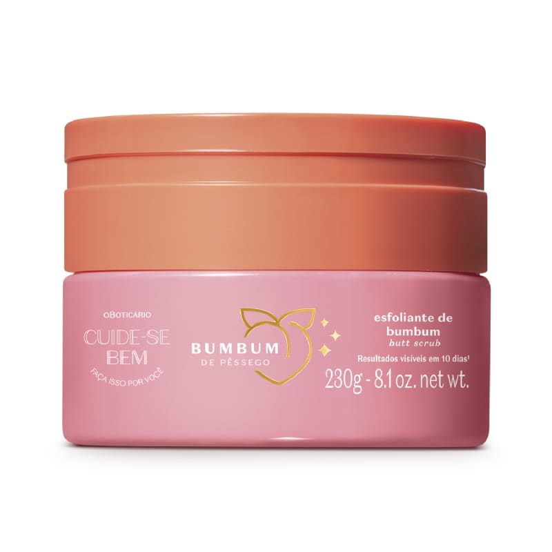 Creme Esfoliante de Bumbum Cuide-se Bem Bumbum de Pêssego 230g