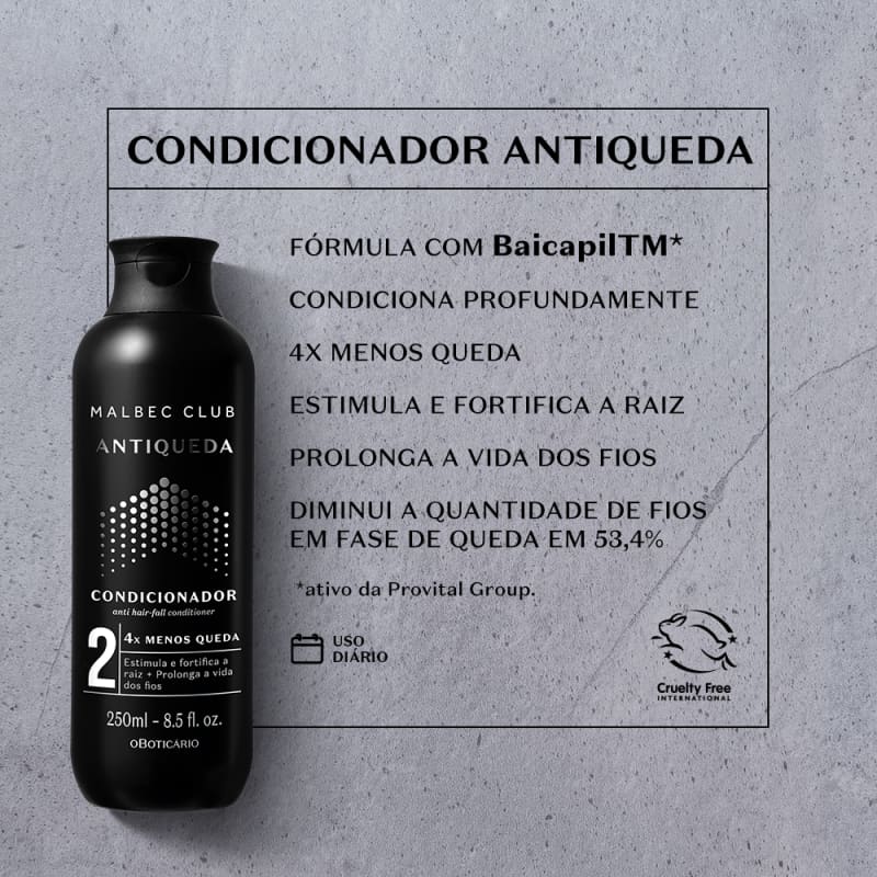 Condicionador Antiqueda Malbec Club o Boticário