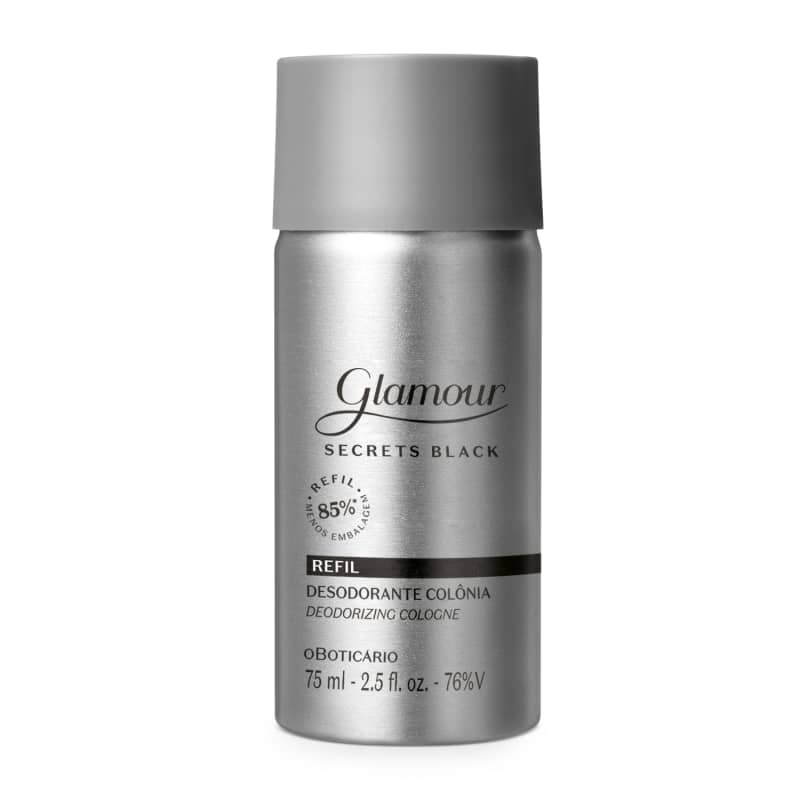 Boticario Colonia Glamour Secret Black 75ml