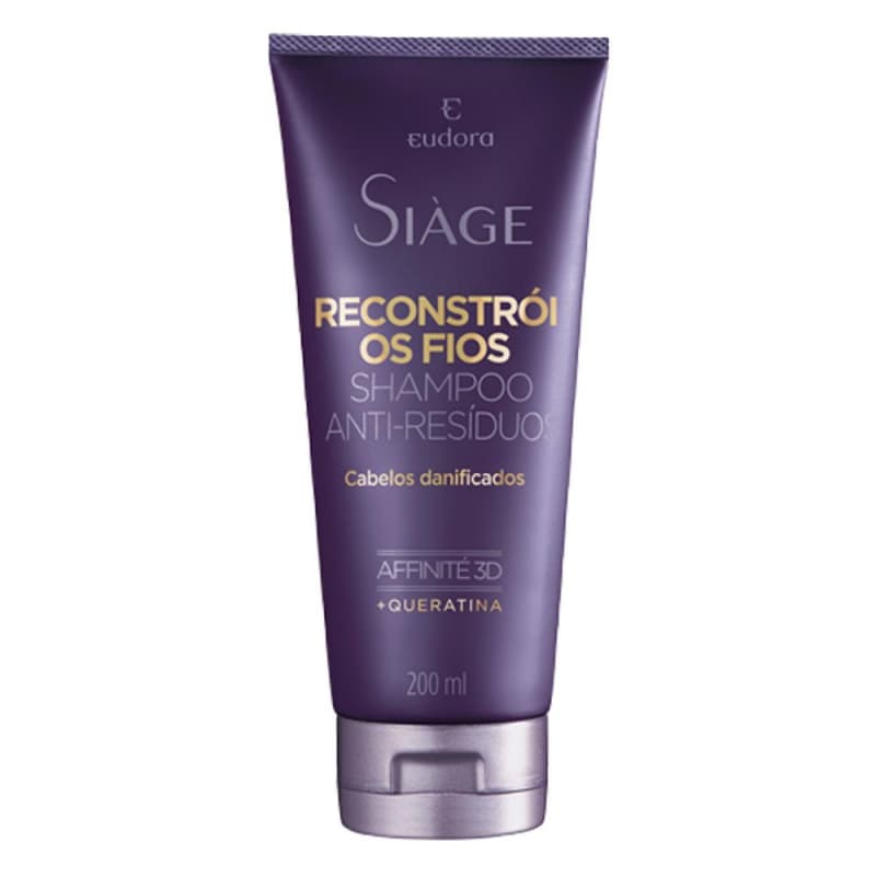 Shampoo Anti Resíduo Siàge Reconstrói os Fios 200ml