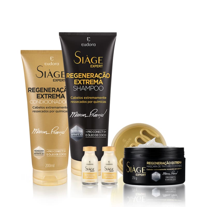 Kit Siàge Expert Regeneração Extrema Completo + Superdose Reparação Intensa