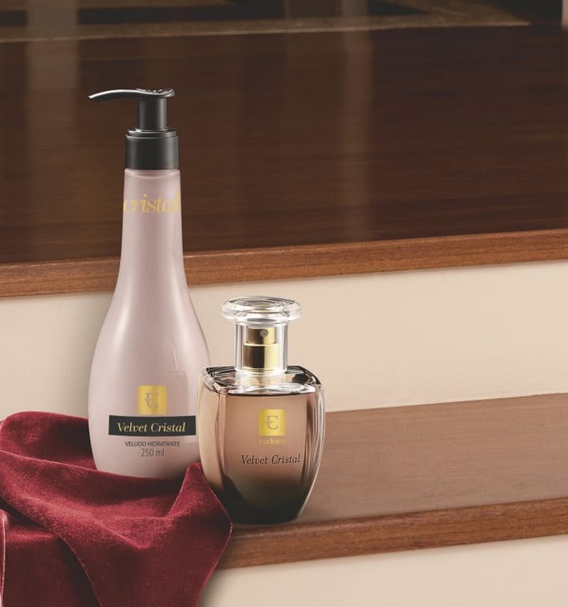 Kit Velvet Cristal Colônia Desodorante + Loção Desodorante Hidratante