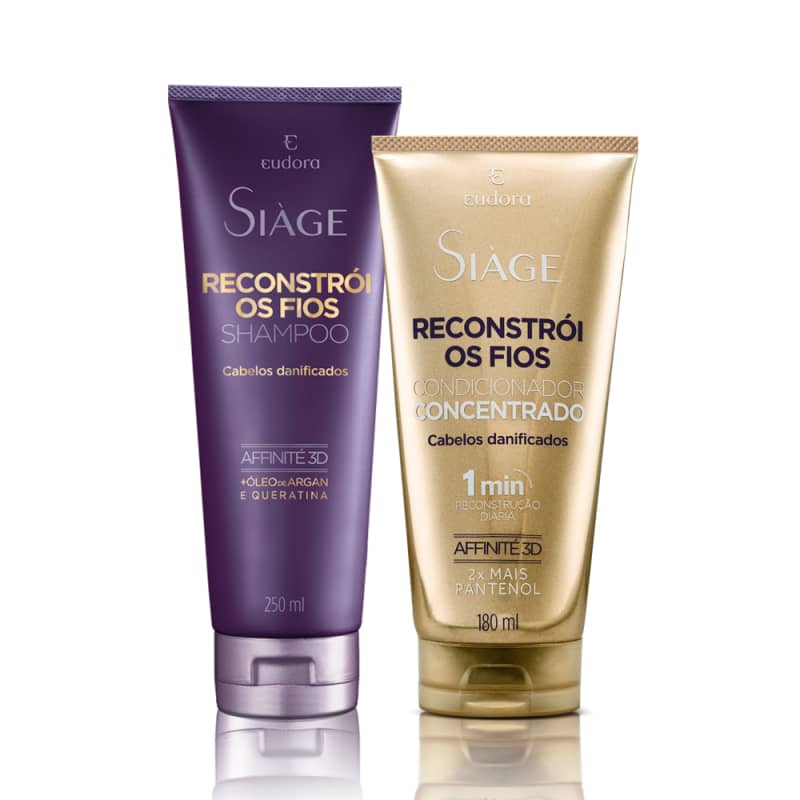 Kit Siàge Reconstrói os Fios: Shampoo + Condicionador Concentrado