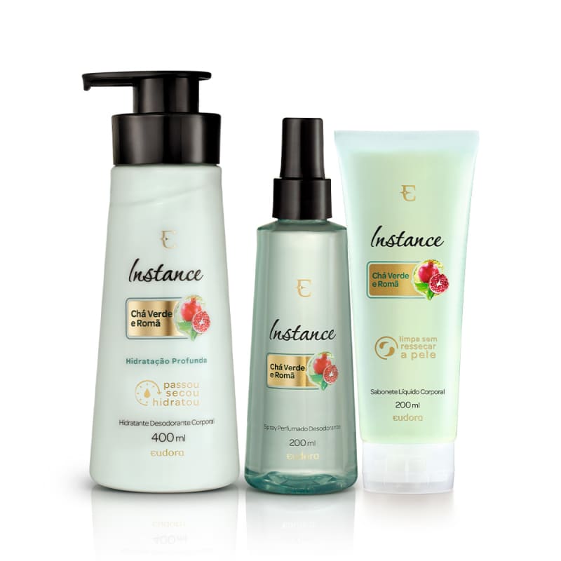 Kit Instance Chá Verde E Romã