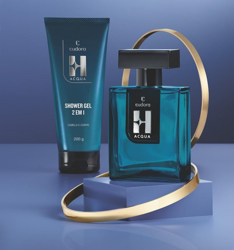 Kit Eudora H Acqua Colônia Desodorante + Shower Gel