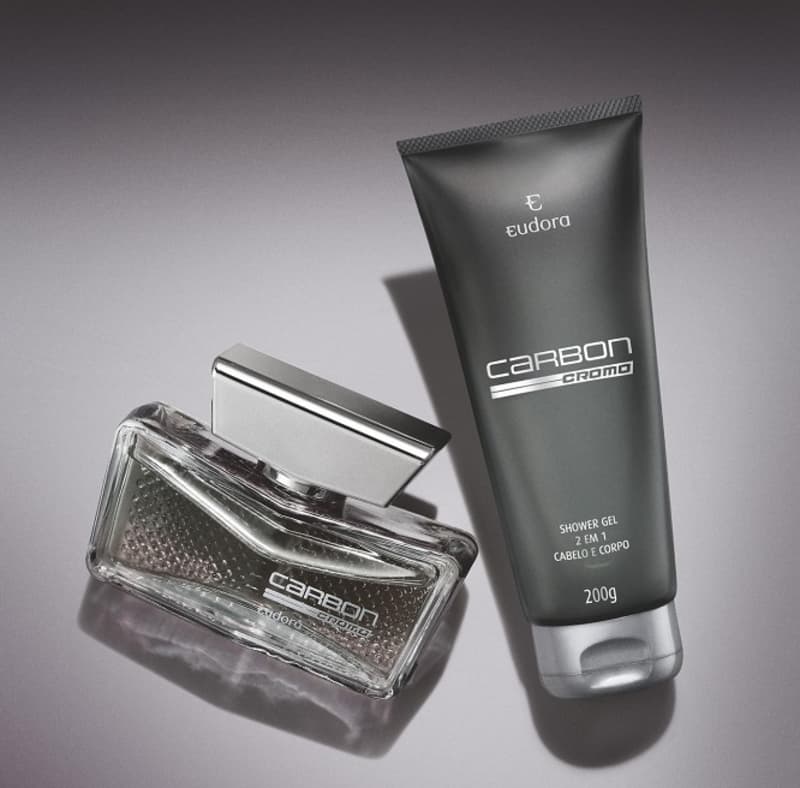 Kit Carbon Cromo Colônia Desodorante + Shower Gel