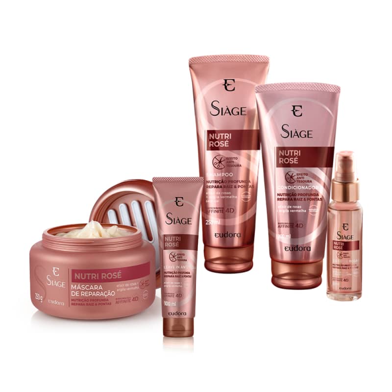 Kit Eudora Siàge Nutri Rosé Completo Beleza na Web