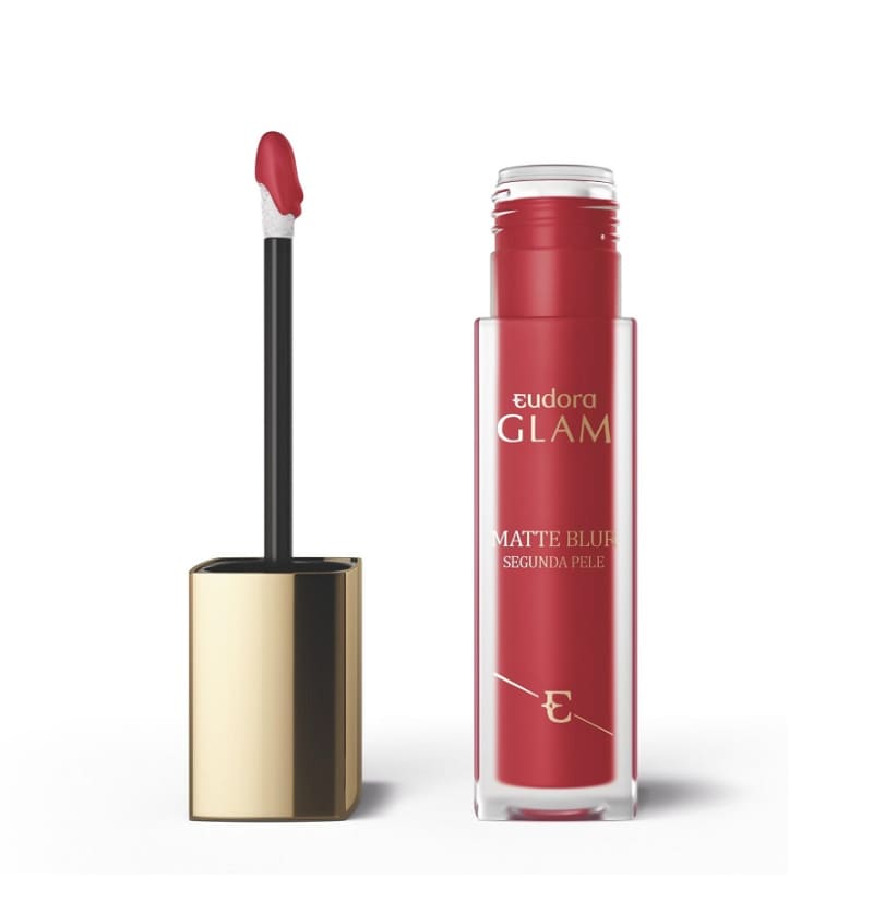 Batom Glam Matte Blur Segunda Pele Vermelho Fornalha 5,5ml