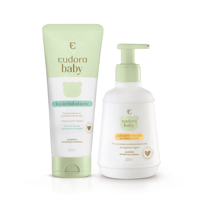 Kit Eudora Baby Hidratante Corporal + Sabonete Líquido