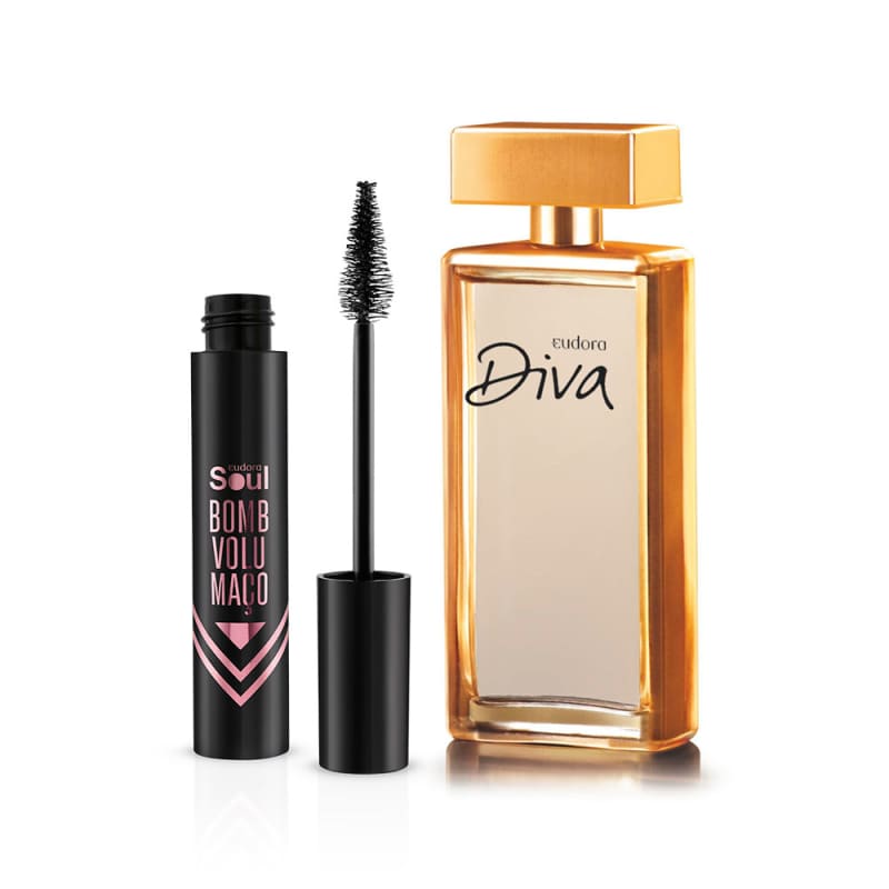 Kit Colônia Desodorante Diva + Máscara Para Cílios Soul Bomb Volumaço