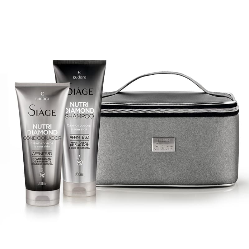 Kit Siàge Nutri Diamond Shampoo + Condicionador + Frasqueira