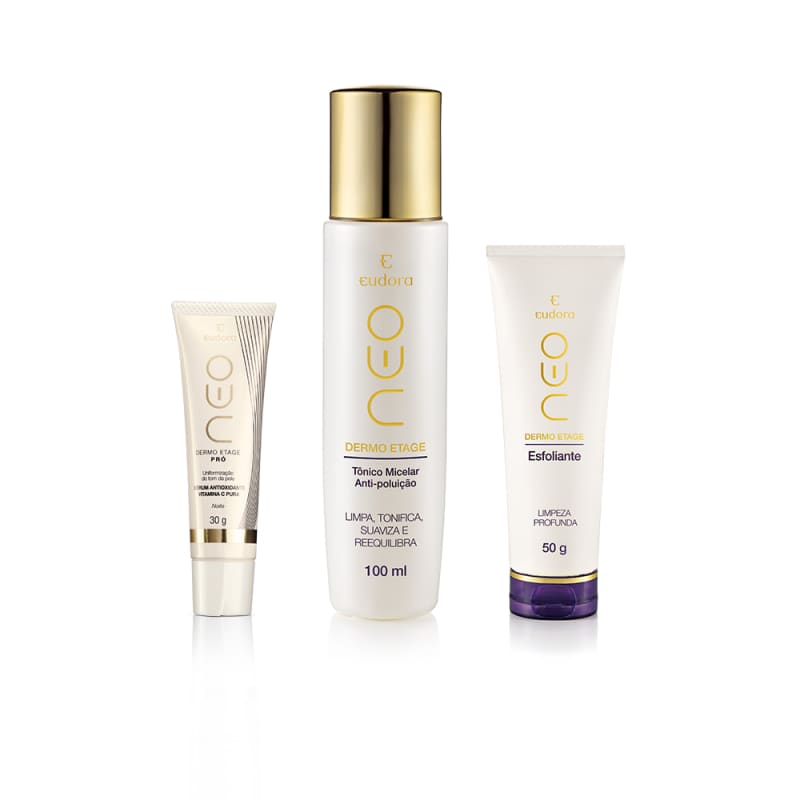 Kit Neo Solução Micelar + Vitamina C + Esfoliante