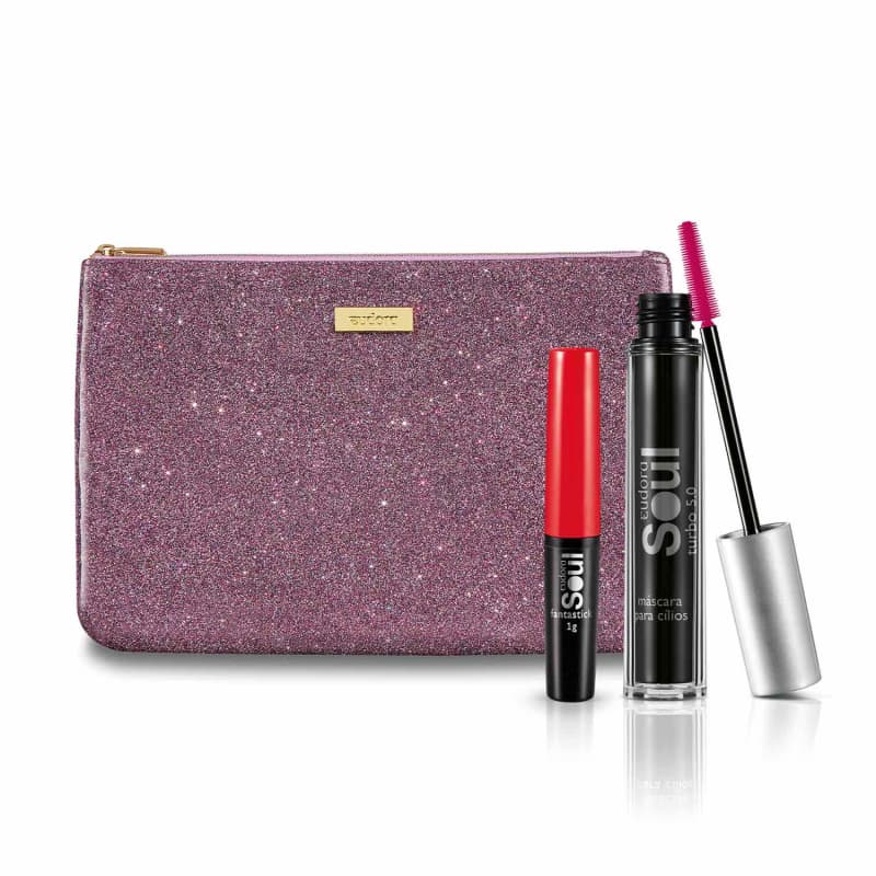 Kit Maquiagem Batom Soul Fantastic + Máscara Para Cílios Soul Turbo + Nécessaire